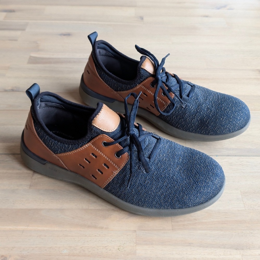 Rockport truFLEX®‎ Work Men's Blue and Tan Two Eye Tie Work Sneaker Size 11W